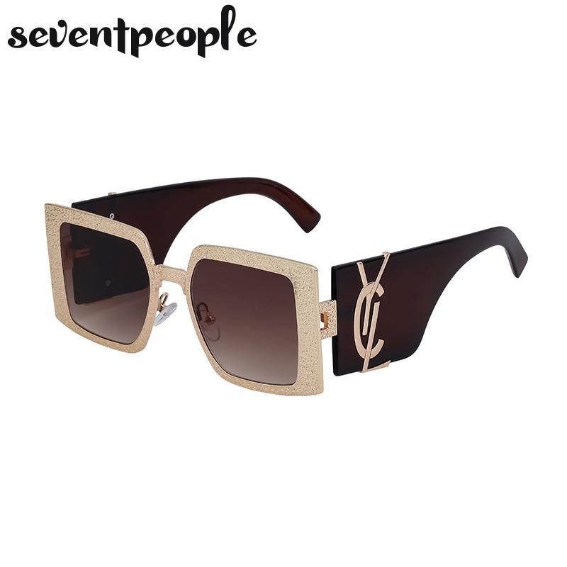 Classic Oversized Square Sunglasses Women Big Frame Luxury Brand Designer New Vintage Shield Sun Glasses For Ladies Eyewear