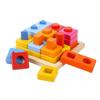 Top Bright 8558 Wooden Building Blocks with Various Shapes for Authentic Learning,