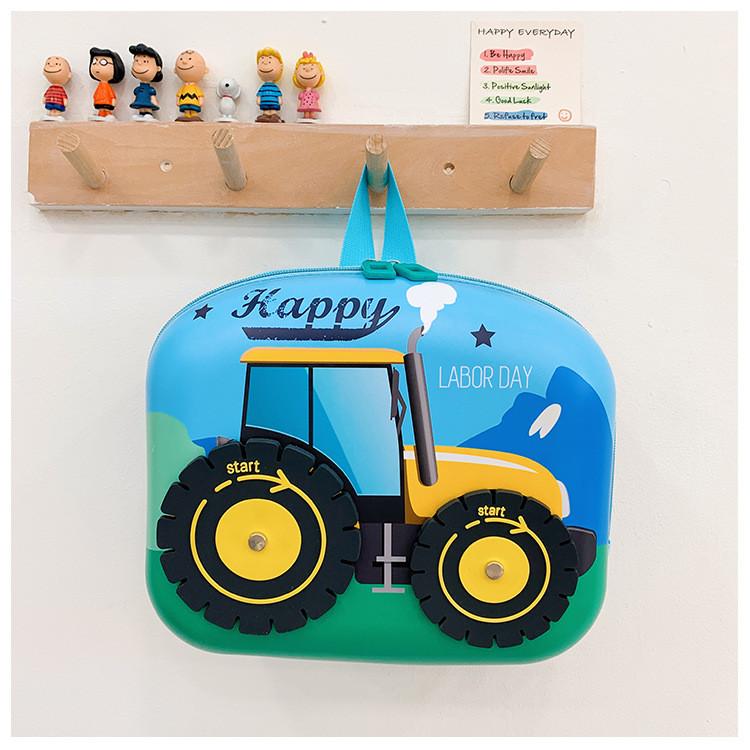 Cartoon Engineering Cute Car Rabbit Flower Pattern Children Hard Shell Backpack