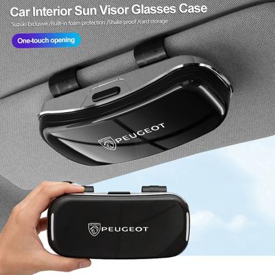 Car Visor Glasses Box Auto Sunglasses Storage Case For 208 3008 308 2008 508 607 106 406 407 307 206 301 408 5008 4008