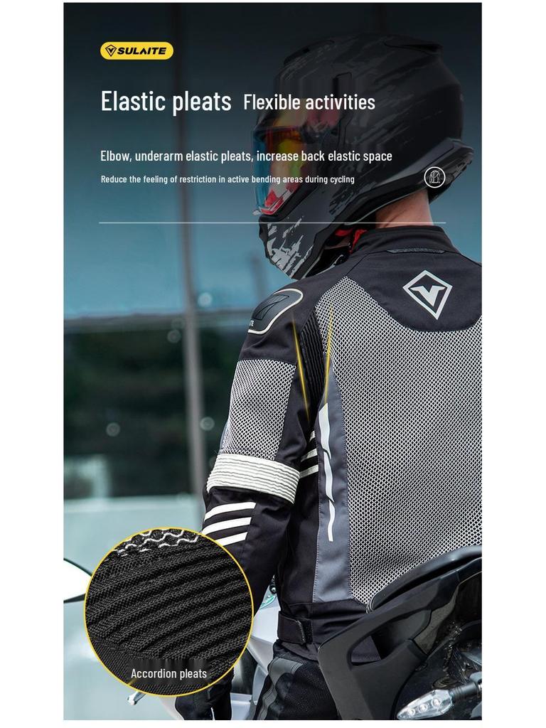 SULAITE Men's Four Seasons Anti-Fall Racing & Off-Road Breathable Motorcycle Suit