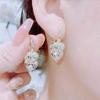 Elegant Diamond Stone Love Heart Zircon Earrings