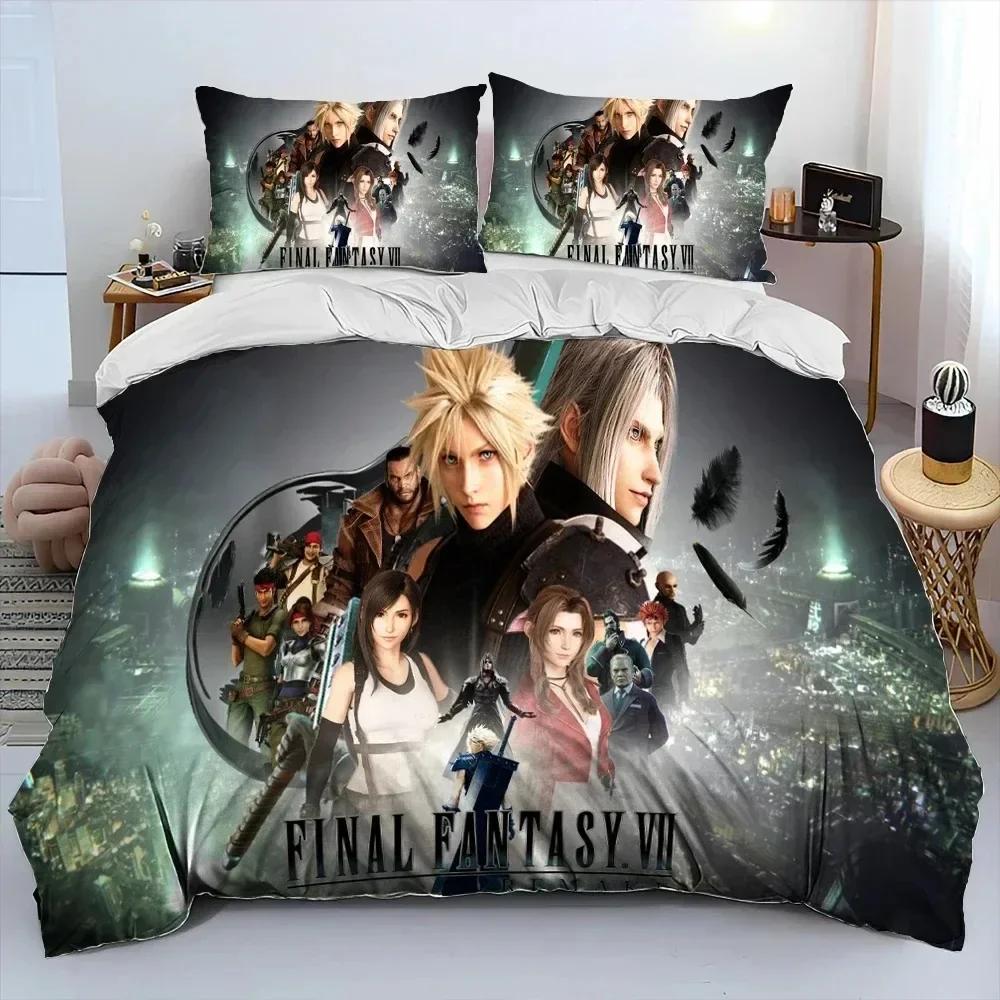 3D Печать Игры Серии Final Fantasy Постельное Белье Комплект Пододеяльник Постельный Комплект Чехол на Одеяло Наволочка Одеяло Размер King Queen Мальчики Взрослые