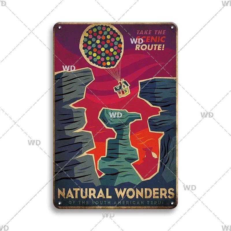 Tin Sign Landscape Paris Havana Tokyo Sydney Malibu Los Angeles Chicago City Metal Vintage Plaque Retro Decorative Plate Decor