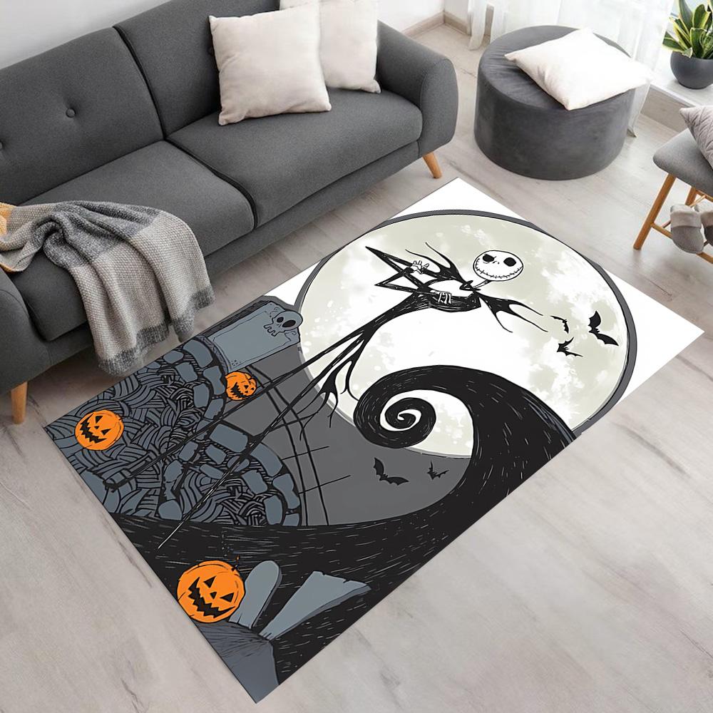 Jack Skellington Area Rug Perfect for Outdoor Kitchen Decorate room Foyer Anti-slip Rug Anime Office Decor Birthday/Christmas Gift
