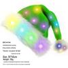 Adult All-Glow Christmas Hat with Lights - Plush Trim Holiday Party Decoration