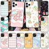 Case for iPhone 16 15 Plus 14 13 12 11 Pro 8 7 6S 6 SE 5S X XR XS Max Realme C30 C33 C31 9I Black Sofe Cover LI16 Little Twin Stars