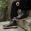 Chelsea Mens Boots Retro Style Outdoor Lace-up Winter Platform Motorcycle Boots Business Comfortable Mens Casual Shoes