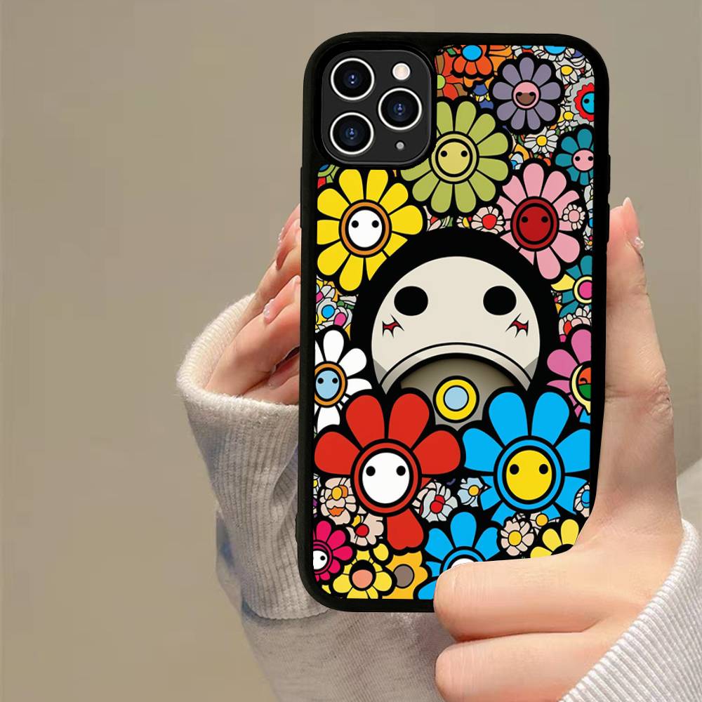 Японские Художники M-murakami T-takash Искусство Красочный PC+TPU Чехол для Телефона Для iPhone 11 12 13 14 15 16 17 Plus Pro Max Чехол