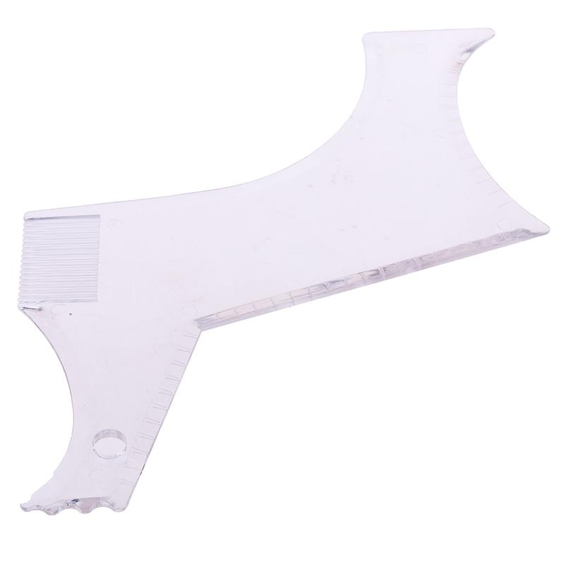 Мужские гребни для бороды, шаблон для укладки, прозрачная расческа для стрижки бороды