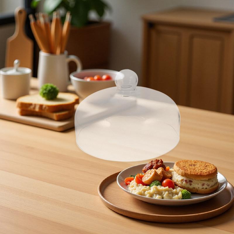Microwave Glass Splatter Cover Clear Dome 10 Inch 6.9 Inch Tall Food-Grade Non Plastic Lid Splash-Proof Cooking Protective Cover