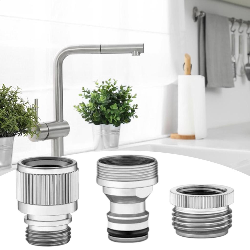 Faucet Adapter for Garden Hose and Shower Connection Rust-Proof Water Tap Part Quick Connectors for Bathroom Garden Watering