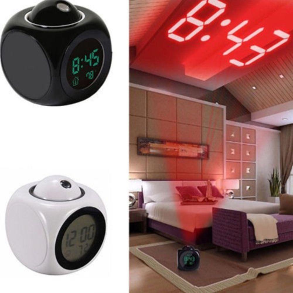 Voice Broadcast Digital Projection Clock Home Decoration LED Alarm Clock Ceiling LCD Clock