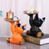 Creative Entry Bulldog Key Storage Ornament Porch Shoe Cabinet Storage Tray Light Luxury Living Room Door Decoration