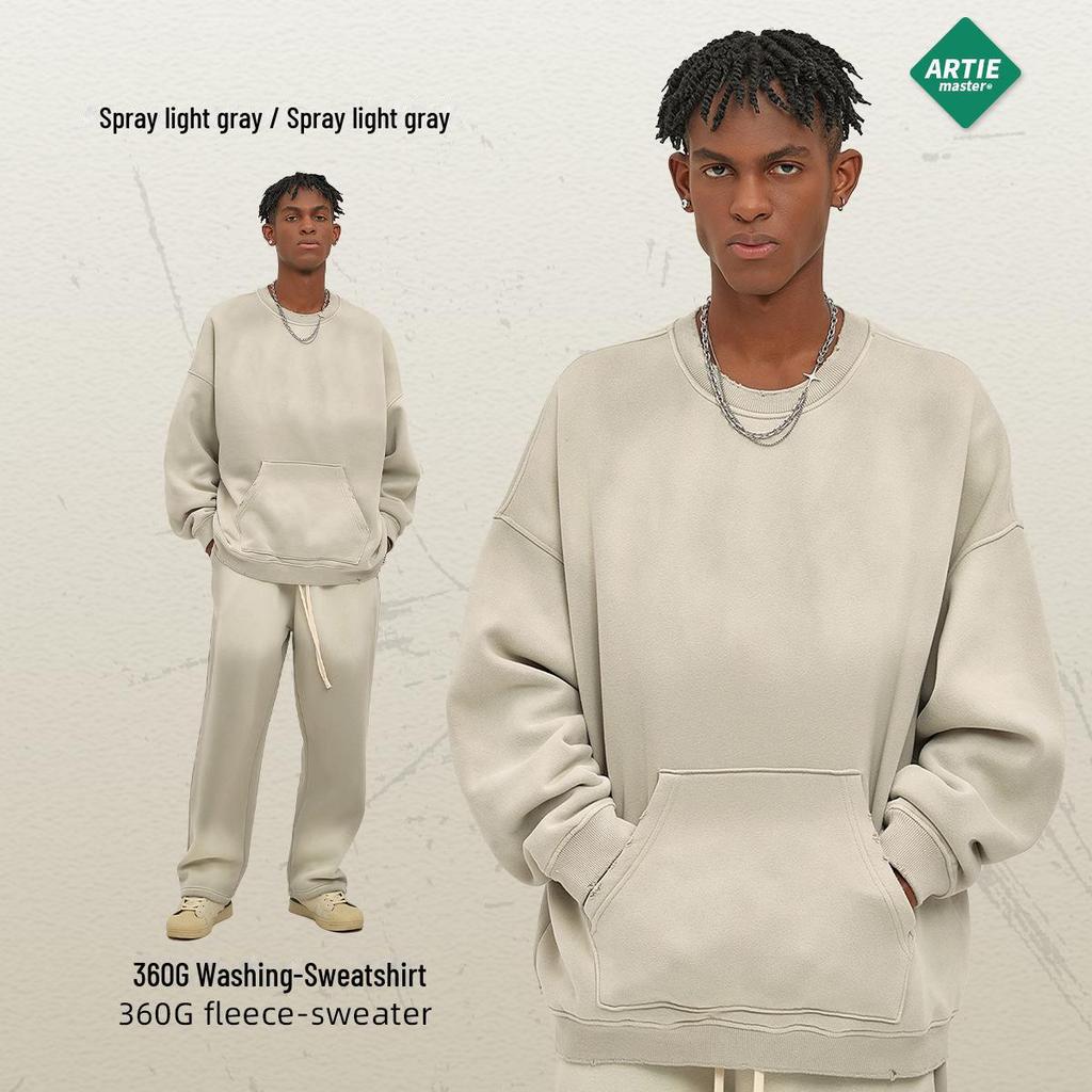 ARTIE Мужской комплект из толстовки и брюк в винтажном стиле с распылением 2023 года