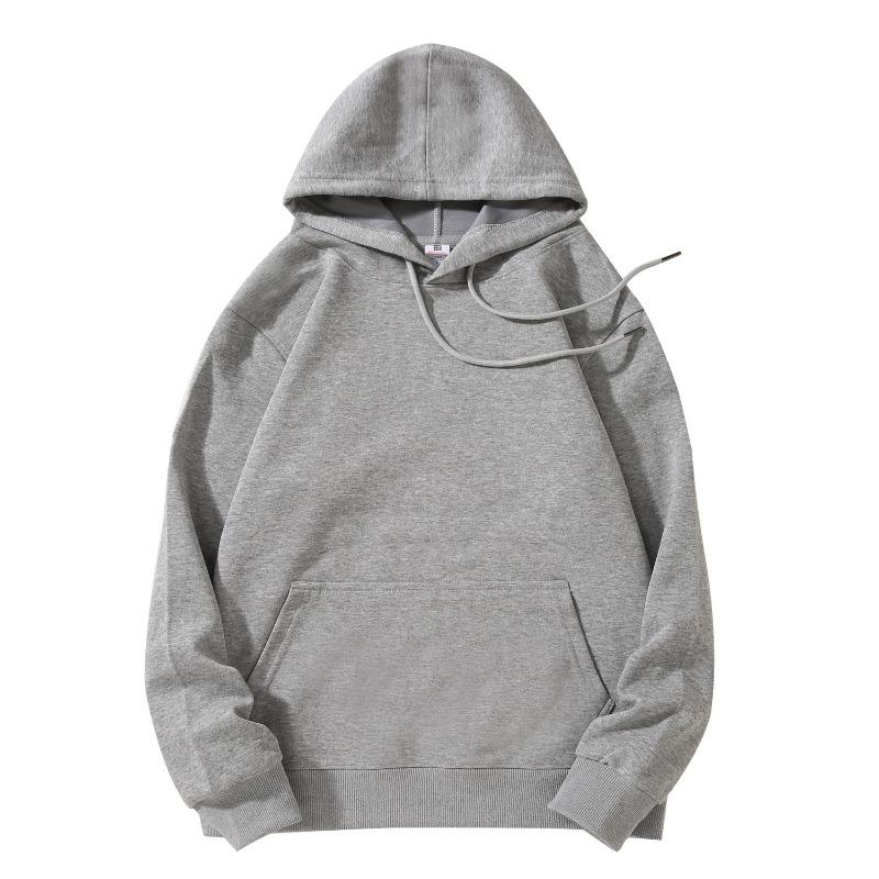 Autumn and Winter Couple Long Sleeved Hooded Sweatshirt Solid Color Hoodie Sweatshirt