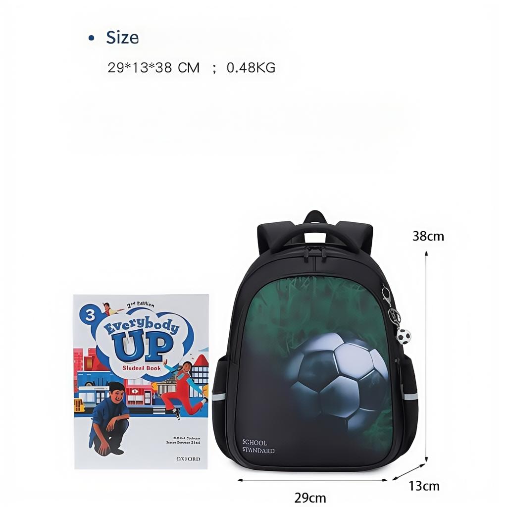 QiFeng™ Gaming Gamepad Lightweight Kids Backpack 20L Green School Bookbag Durable Shoulder Bag