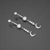 316L Surgical Steel Belly Button Ring CZ Navel Belly Ring Piercing Body Jewelry