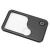Magnifying Glass Card Mini Portable Credit Card Size Magnifier with LED Light for Makeup Jewelers Stamp Collectors