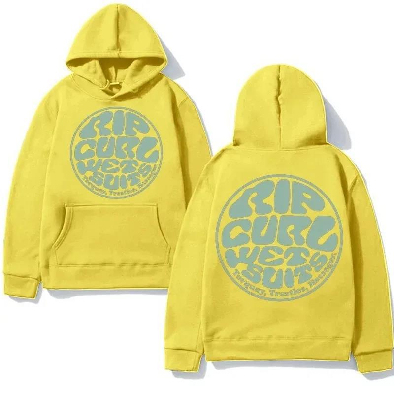 Men's Rip Curl Men Wetty Land Hoodie Loose Version Hoodies Men Fashion Long Sleeve Women Casual Harajuku Pullovers Sudaderas