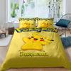 2026New Pikachu Cartoon Three-piece Bedding Set, Suitable for Bedroom Decor, Available in Large and Extra-large Sizes.