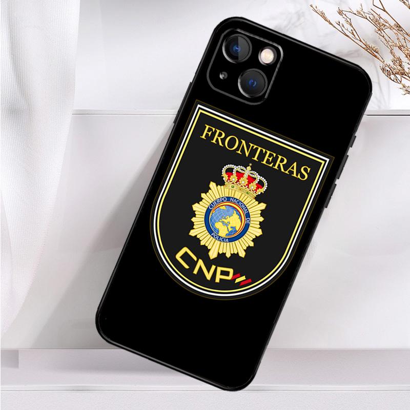 Spain National Police Logo Case For iPhone 14 16 15 Pro Max 11 12 13 Mini 7 8 Plus X XR XS MAX Soft Shockproof Cover