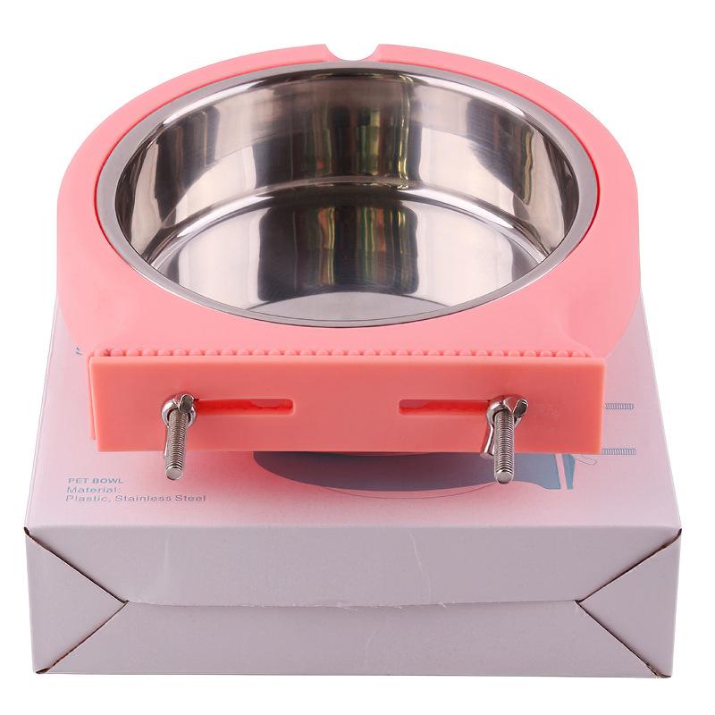 Миски для питомцев, Подвесные пластиковые миски из нержавеющей стали для собак, Посуда для кормления, Миски для кошек, Кормушки, Фиксированные подвесные миски, Питьевые миски, Собачьи миски