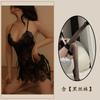Sexy Underwear Lace Neck Gathering Slim Onesie Sexy Perspective Pure Desire Straps Hollow Pajamas Women