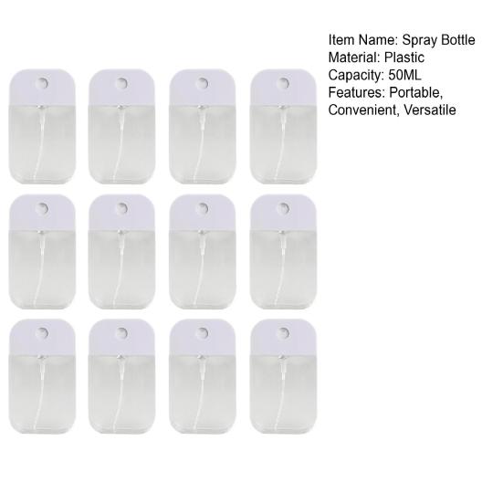 12 шт. 50 мл флаконы для духов, многоразовые, для путешествий, портативные, с дизайном карты, прозрачный женский распылитель с воронкой-капельницей для масел, косметики