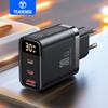 TUODES 30 Вт GaN USB зарядное устройство 3 порта USB Type C быстрая зарядка PD3.0 быстрая зарядка настенный адаптер для iPhone Samsung Xiaomi iPad