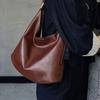 Crossbody Bag, Single-shoulder Bag, Genuine Leather Women's Retro and Simple Commuter Textured Tote Bag