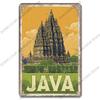 Знаменитый городской пейзажный постер, винтажные металлические вывески, Будапешт, Мальта, Сидней, жестяная тарелка, ретро настенный художественный декор для гостиной, дома