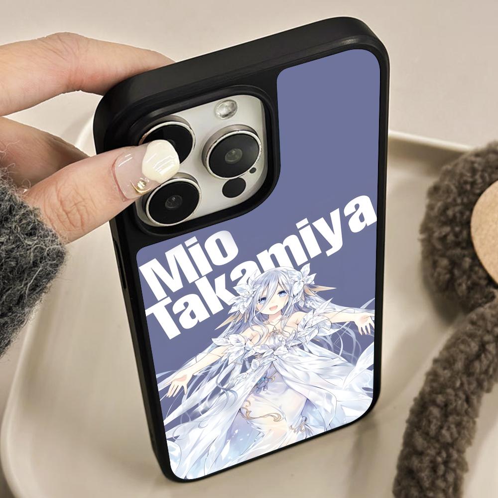 Date a Live Mio Takamiya Matte Surface Mobile Phone Case for iPhone 17 16 15 14 13 12 11 Air Pro Max Plus Colorful Cover