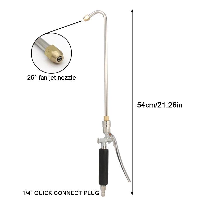 1/4" Quick Connect Pressure Washer Gun with 25° Fan Jet Nozzle & Extension Wand for Car, Air Conditioner and Household Appliance