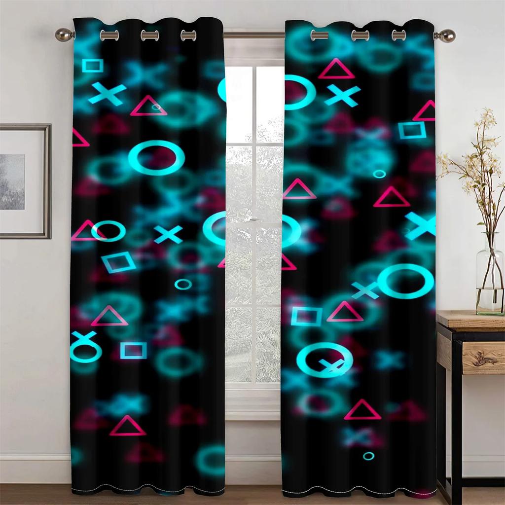 Забавная игра киберспорт крутой дизайн мальчики мужчины светофильтрующие шторы оконные шторы для гостиной спальни 2 шт декор