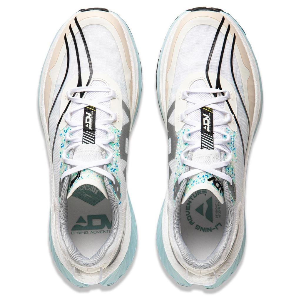 Li Ning Ткань Амортизация Скользкая Устойчивая к истиранию Поддержка Отскок Низкие Повседневные Беговые Кроссовки Мужские Кремовый ARNU003-1
