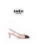 Spot, Sheepskin Version~ The Same Shoes, Pointed Bow, Shallow Mouth, Bag Head, Sandals, Small Fragrant Style, High Heels, Women's