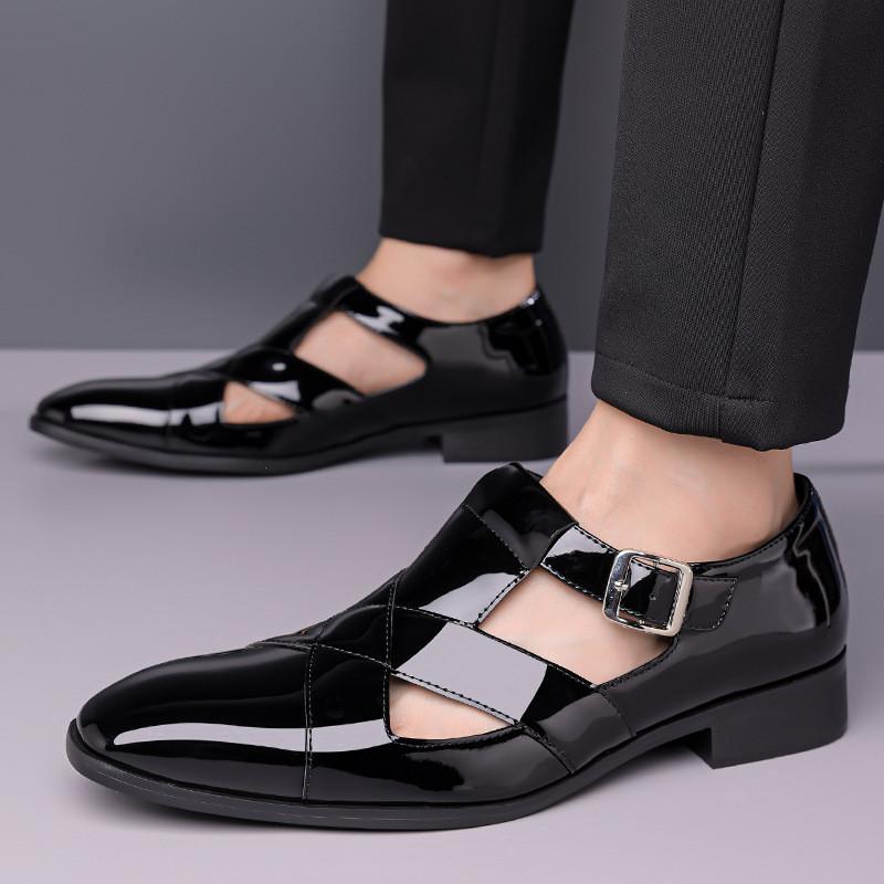 Summer New Men Gladiators White Black Belt Buckle Casual Shoes Breathable Beach Sandals Outdoor Slippers Plus Size 39-46