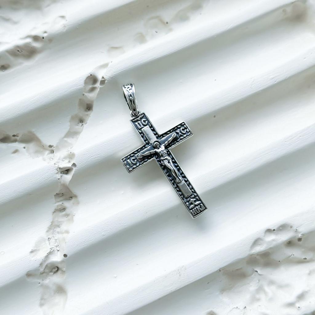 Серебряный крестик без камней (2156666)