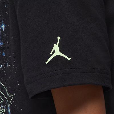 Футболка Jumpman SS25 Удобная Модная Трендовая Универсальная Короткий Рукав Детские Топы Черный II3174-010