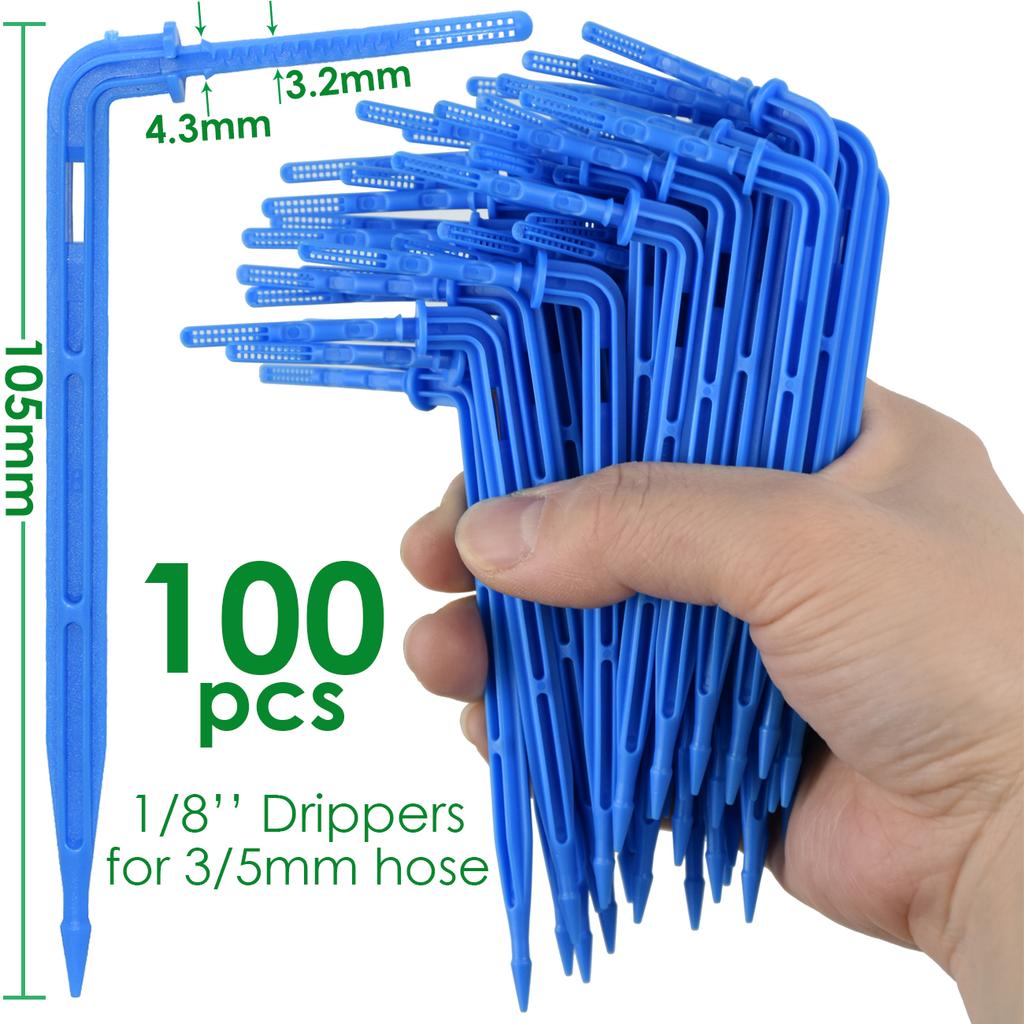 Набор для капельного полива Kesla 10-100 м 4-ходовой 2-ходовой 8 л Капельная стрелка Шланг 3/5 мм Система полива Капельница Дождеватель Посадка в горшки Теплица