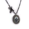 [J6098] - Black Gray 'Skull' Designer Necklace