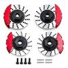 Set Of 4 Aluminum Alloy Wheel Wheel Hubs And Brake Disc Brake Rotor For 1/10 Scale Remote Control Cars