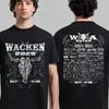 Модная футболка с двумя принтами Wacken Open Air 2025, с 30 июля по 2 августа 2025, Шлезвиг-Гольштейн, Германия, розы
