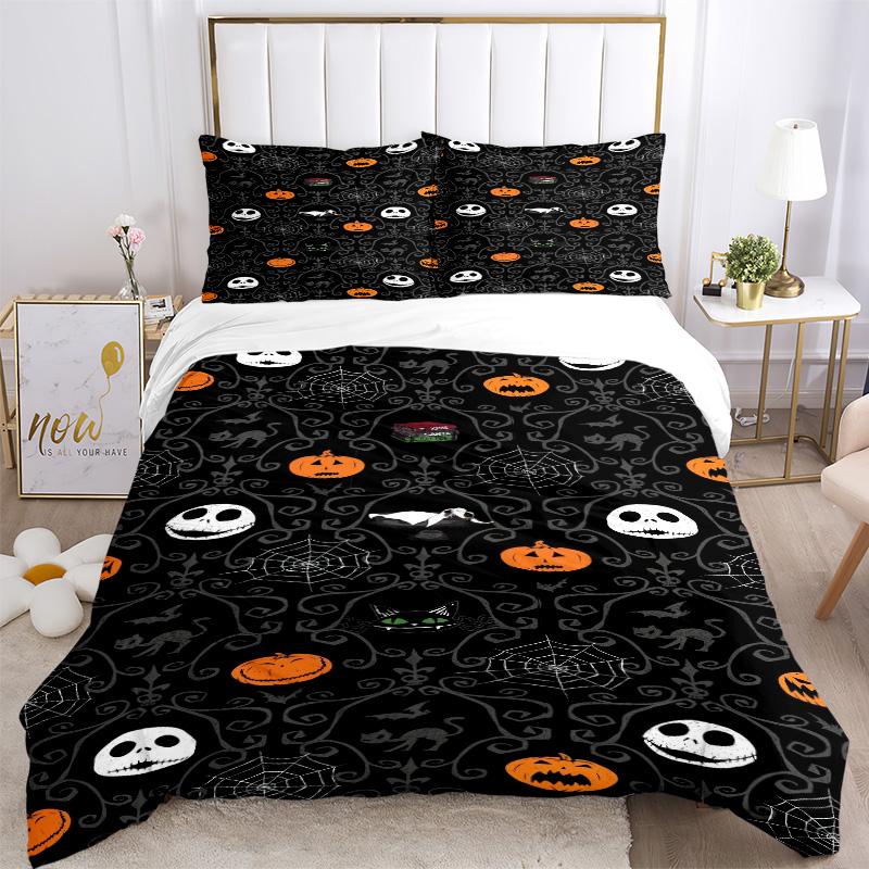 Halloween Night Bedding 3 Piece Set Hd Print Duvet Cover Pillowcases For Teens Adult Bedroom Decoration Christmas Gift C9211607