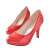 Lacquer Leather High Heels Women's Professional Shallow Mouth Round Toe Single Shoes for Women In Spring 2025
