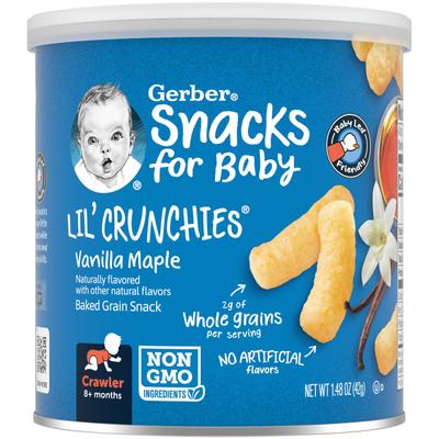 Gerber Lil' Crunchies, 8 месяцев+, ваниль и клен, 1,48 унции (42 г)