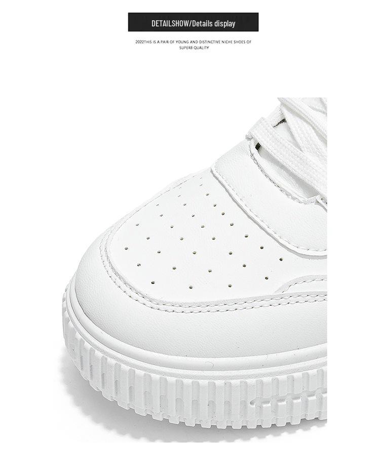 Белые кроссовки хай-топы Comic Con с внутренней высотой 10 см, толстая подошва 12 см - Модные повседневные спортивные кеды на доске в корейском стиле