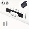6 Pieces Aluminum Alloy Material Black Cabinet Pulls, American Solid Thickened Kitchen Cabinet Pulls, Drawer Knobs, Furniture Hardware