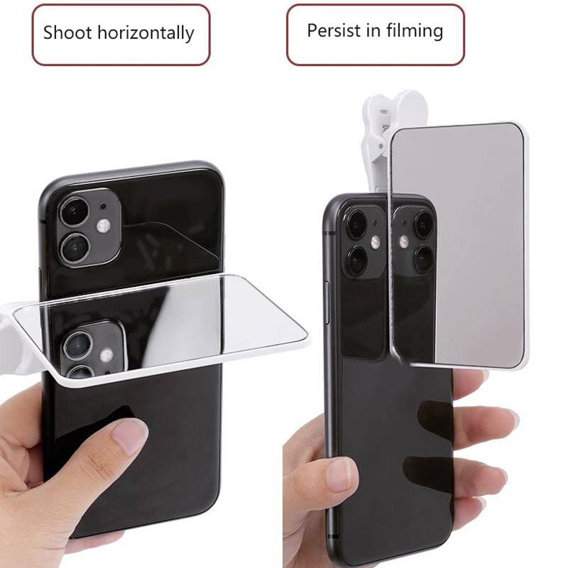 Зеркало для камеры сотового телефона, отражающее HD-объектив, отражающее зеркало для селфи, универсальная отражающая клипса для телефона, задняя уличная линза